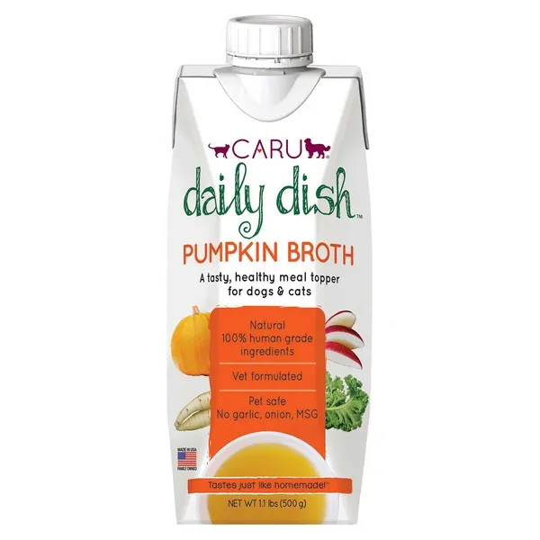 12/17.6 oz. Caru Daily Dish Pumpkin Broth For Dogs And Cats - Treat